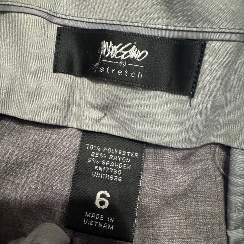 Y2K Mossimo Stretch Women‎ 6 Grey Pinstripe Low Rise Flare Leg Dress Pants - Picture 4 of 9